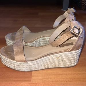 Platform Canvas Wedge Sandals
